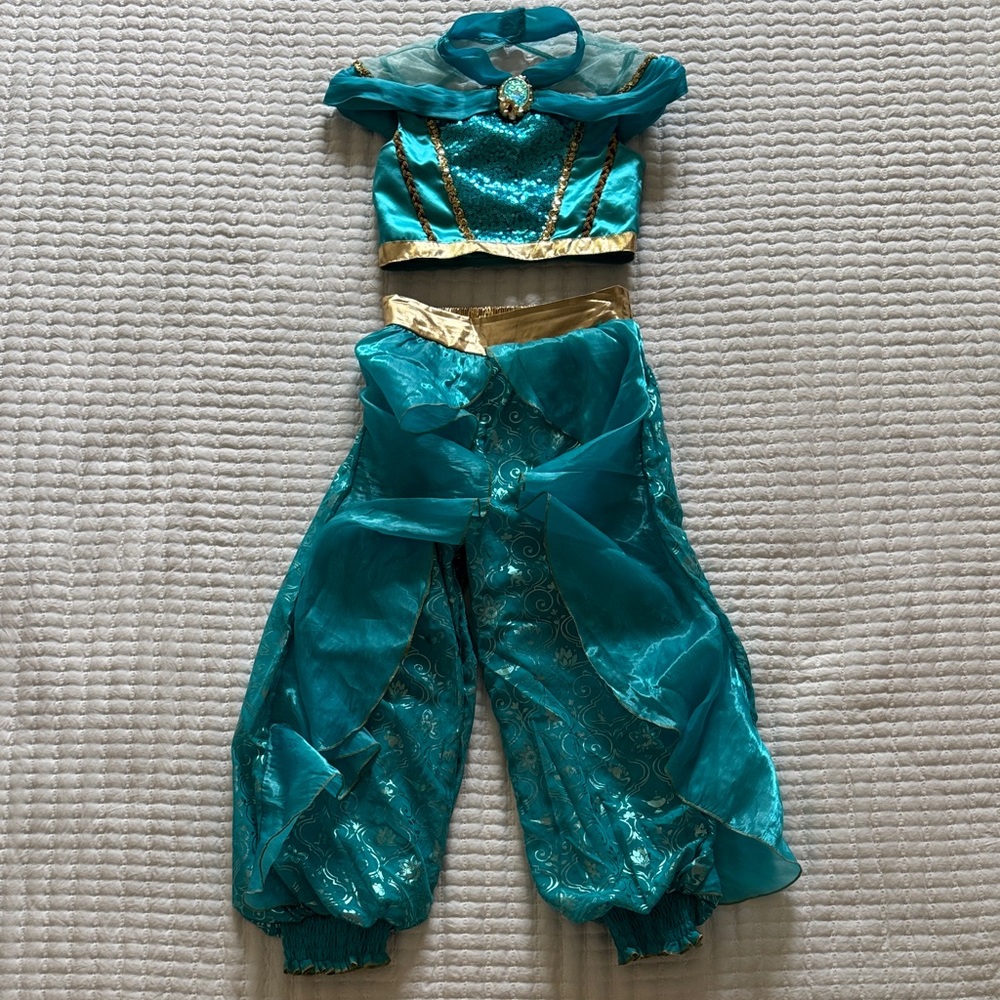Enchanting Teal and Gold Princess Costume for Kids